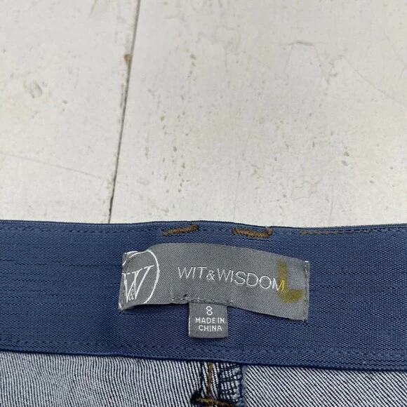 Women's Blue Wide-Leg Jeans - Picture 2 of 8